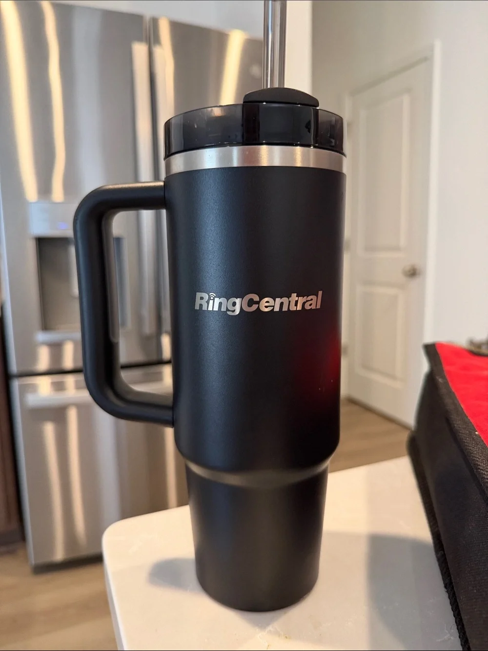 Stanley Black Tall Insulated Tumbler with Handle 30oz (RingCentral Logo) - Picture 2 of 6